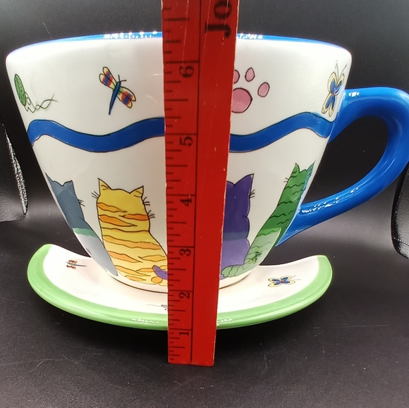 Fat Cat's wall pocket tea cup and saucer - Picture 2 of 13